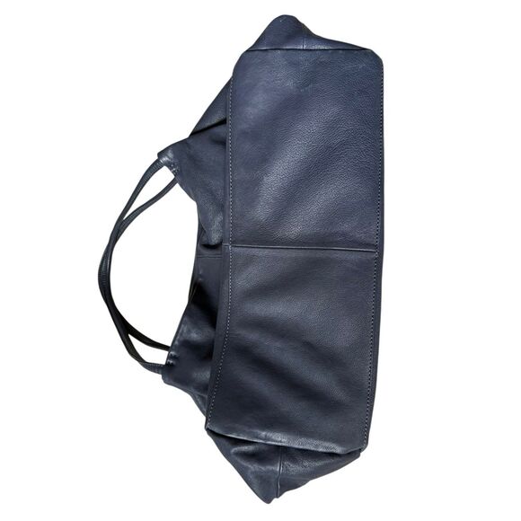 HOBO Prima Soft Leather Tote Shoulder Bag Purse Navy Blue - Picture 4 of 16